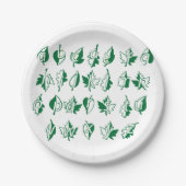 グリーンアルファベット紙プレート ペーパープレート (正面)