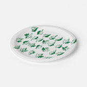 グリーンアルファベット紙プレート ペーパープレート (アングル)