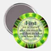 グリーンアロエアイデンティティやる気を起こさせるマグネット マグネット (正面/裏面)