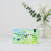 グリーンアロマセラピー 健康用エッセンシャルオイル 名刺 (スタンド正面)