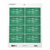 グリーンアングルシャルボードホリデーラベル ラベル (フルシート)