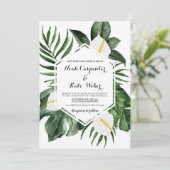 グリーンアンスリウムの結婚式 招待状 (スタンド正面)