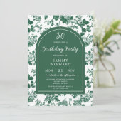 グリーンアンティークチノイスリーバースデーパーティー 招待状 (スタンド正面)