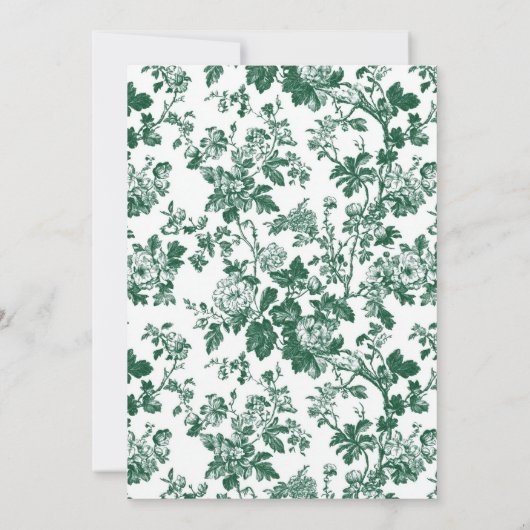 グリーンアンティークチノイスリーバースデーパーティー 招待状 (裏面)