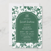 グリーンアンティークチノイスリーSweet sixteen 招待状 (正面)