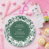 グリーンアンティークチノ結婚イスリー ペーパープレート (パーティー)