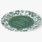 グリーンアンティークチノ結婚イスリー ペーパープレート (アングル)