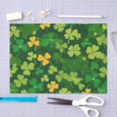 グリーンアンドイエローセントパトリックの日シャムロック 薄葉紙 (クラフト)