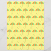 グリーンアンドオレンジ傘ベビースクラップブック紙 (裏面)