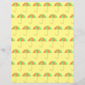 グリーンアンドオレンジ傘ベビースクラップブック紙 (正面)