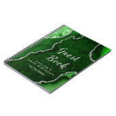 グリーンアンドシルバーアゲート誕生日ゲストブック ノートブック (左側)