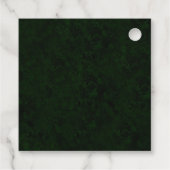 グリーンアンドシルバーグリッターアゲート誕生日パーティー フェイバータグ (裏面)