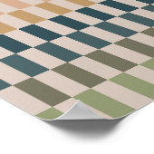 グリーンアンドテラコッタストライプ ポスター (角)