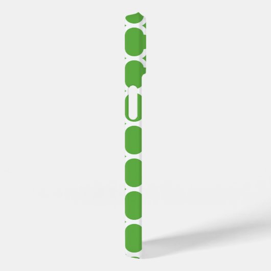 グリーンアンドネイビークローバーカスタムモノグラム Case-Mate iPhoneケース (裏面 / 右)