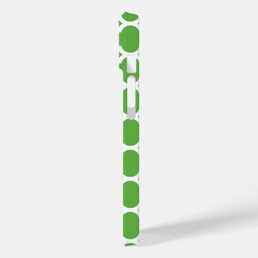 グリーンアンドネイビークローバーカスタムモノグラム Case-Mate iPhoneケース (裏面 / 左)