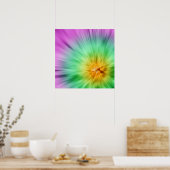 グリーンアンドパープル絞り染め ポスター (キッチン)