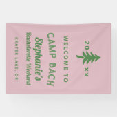 グリーンアンドピンクキャンプバッハバチェロレッテウィークエンド 横断幕 (横)