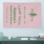 グリーンアンドピンクキャンプバッハバチェロレッテウィークエンド 横断幕 (トレードショー)