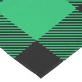 グリーンアンドブラックバッファローチェックギンガムホリデイL ロングテーブルランナー (コーナー)