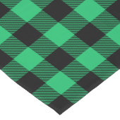グリーンアンドブラックバッファローチェックギンガムホリデイL ロングテーブルランナー (コーナー)