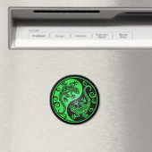 グリーンアンドブラック陰陽ゲッコス マグネット (インサイチュ (食洗機))