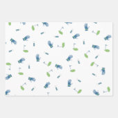 グリーンアンドブルーゴルフテーマ ラッピングペーパーシート (正面2)