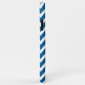 グリーンアンドブルーシェブロンカスタムモノグラム Case-Mate iPhoneケース (裏面/右)