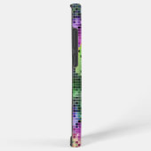 グリーンアンドブルーディスコグリッター&スパークルズプリント SAMSUNG GALAXYケース (右側面)