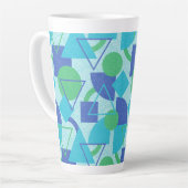 グリーンアンドブルーバウハウススタイル カフェラテマグ (左アングル)