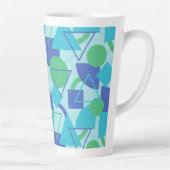 グリーンアンドブルーバウハウススタイル カフェラテマグ (右)