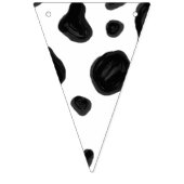 グリーンアンドブルーバンダナカウパターン誕生日 バンティングフラッグ (第3の旗)