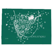 グリーンアンドホワイトエンジェル抱き枕 ラージペーパーバッグ (裏面)