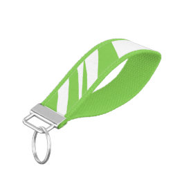 グリーンアンドホワイトトレンディーシックモダン リストバンドキーホルダー
