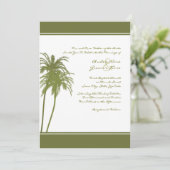 グリーンアンドホワイトトロピカルパームス招待状 招待状 (スタンド正面)