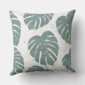 グリーンアンドホワイトパーム離れ装飾用クッション クッション (裏面)