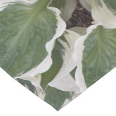 グリーンアンドホワイトホスタ葉フローラ ショートテーブルランナー (コーナー)