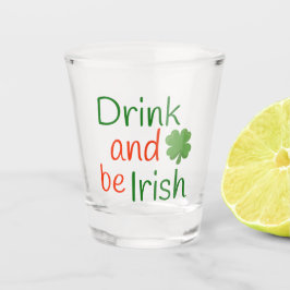 グリーンアンドレッドクローバーSt patricks day ショットグラス