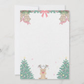 グリーンアンドレッドシンプルクリスマスイブパーティー 招待状 (裏面)