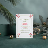 グリーンアンドレッドフェスティバルベリークリスマスパーティー招待状 招待状