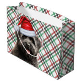 グリーンアンドレッドプレイドブービエドグッドラバーホリデー ラージペーパーバッグ (裏面アングル)