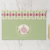 グリーンアンドローズピンク紙ランチョンマット ペーパーパッド (インサイチュ)