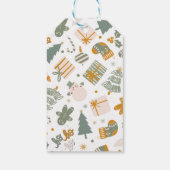 グリーンアンド金ゴールドクリスマスホリデーパーティー ギフトタグ (裏面)