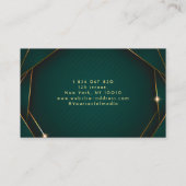 グリーンアンド金ゴールドバーバーショップ 名刺 (裏面)