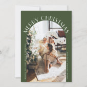 グリーンアーエレガントチカーブメリークリスマスフォト シーズンカード (正面)