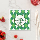 グリーンアーガイルパターン及びゴルフパーティー スタンダードカクテルナプキン (インサイチュ)