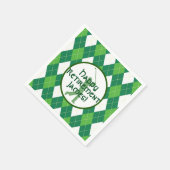 グリーンアーガイルパターン及びゴルフパーティー スタンダードカクテルナプキン (角)