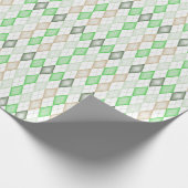 グリーンアーガイルラッピング紙 ラッピングペーパー (角)