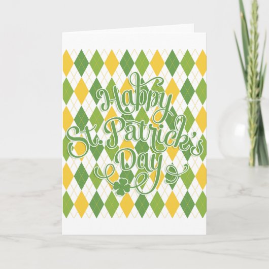グリーンアーガイル - ハッピセントパトリックデー カード (正面)