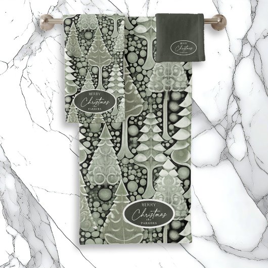 グリーンアースのクリスマスパターン#6 ID1009 バスタオルセット