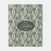 グリーンアースのクリスマスパターン#6 ID1009 フリースブランケット (正面)